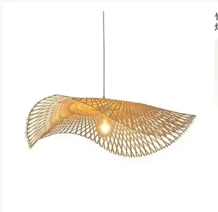 Plafonnier Décoratif en Bambou, Luminaire Décoratif d'Nik, Idéal pour un Restaurant, un Bar ou un Couloir
