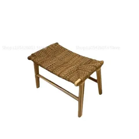 Fauteuil inclinable en rotin et bois massif pour balcon, idéal pour la maison ou l'hébergement touristique