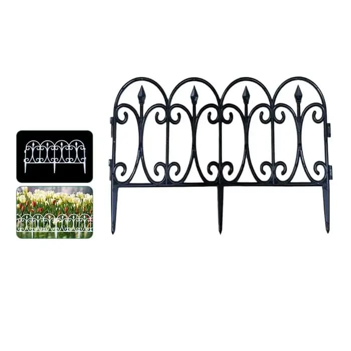 Clôture décorative de jardin, bordure en fil métallique antirouille pour extérieur, pliable, pour aménagement paysager, protection de patio et de cour, installation facile pour la maison et le jardin