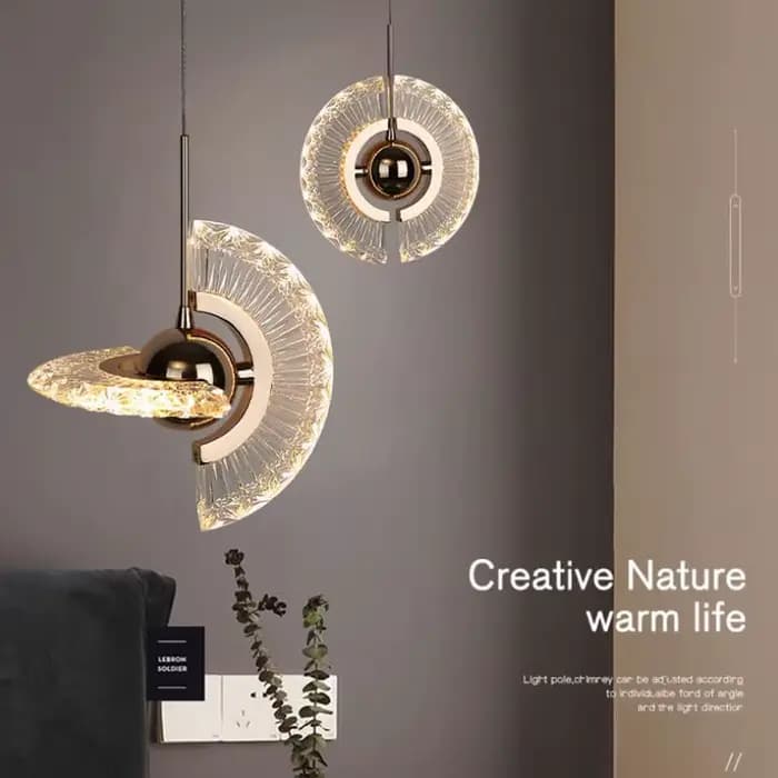 Lampe suspendue LED nordique, luminaire décoratif d'intérieur, idéal pour une table de chevet, un salon, une salle à manger, une cuisine, un balcon