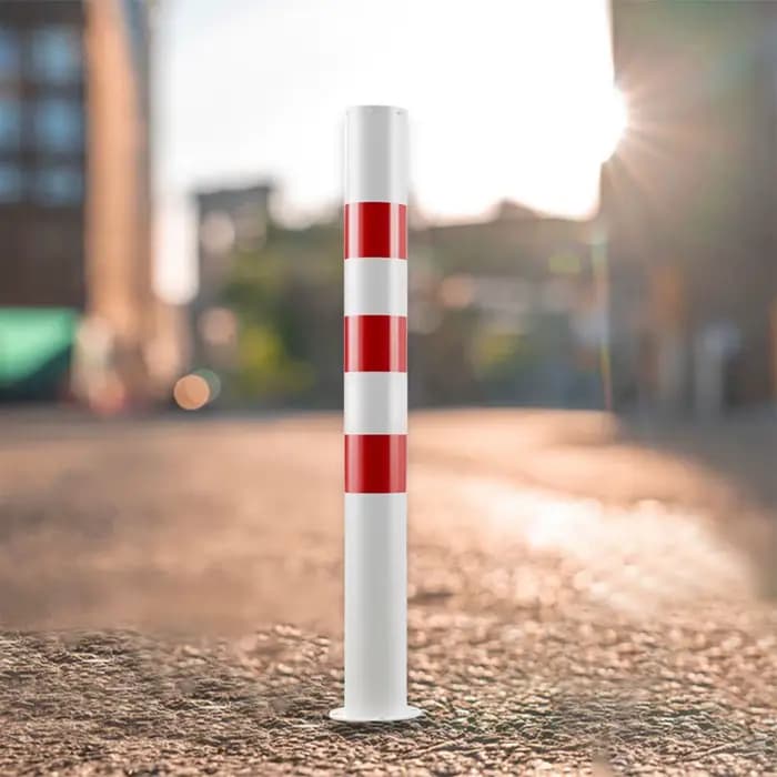 Borne de stationnement de protection rouge et blanche, 75cm de H, pour hôtels, trottoirs, supermarchés, compétences résidentielles, stationnement