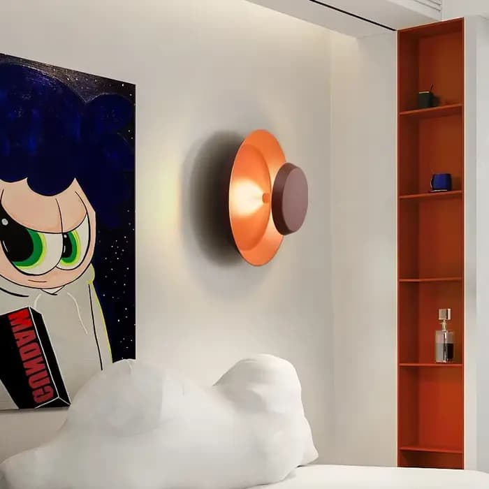 Plafonnier LED Circulaire au Design Nordique Moderne, Luminaire Décoratif d'Nik, Idéal pour une Chambre à Coucher, un Bureau ou un Couloir