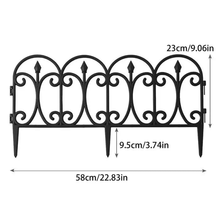 Clôture décorative de jardin, bordure en fil métallique antirouille pour extérieur, pliable, pour aménagement paysager, protection de patio et de cour, installation facile pour la maison et le jardin