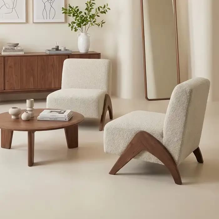 Fauteuil de salon Mid-Century en bois massif, chaise de lecture individuelle pour balcon, fauteuils de salon de luxe pour adultes, mobilier de chambre