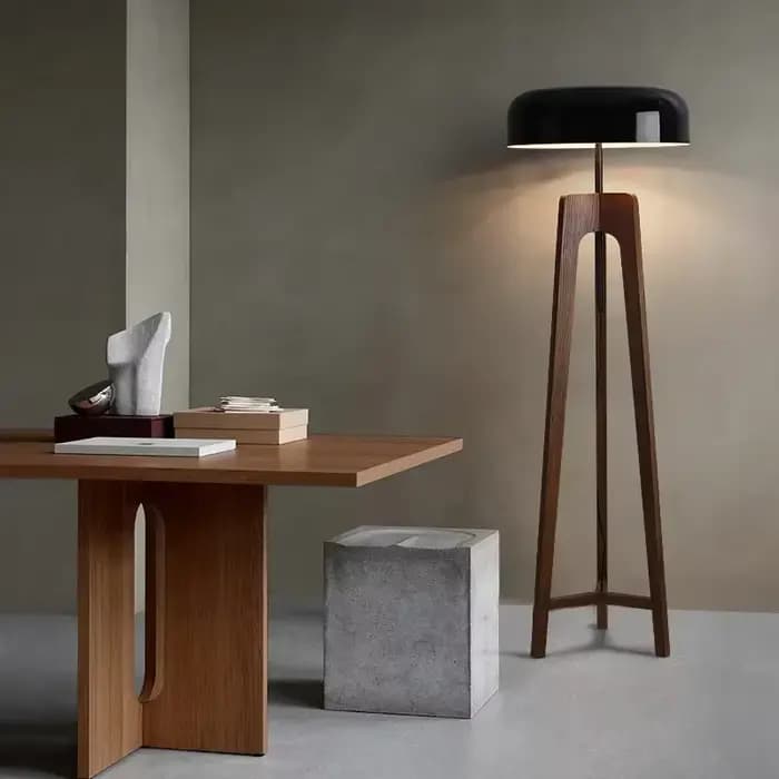 Lampadaire design japonais atmosphère classique Luminaria en bois hôtel chambre boutique ferme trépied lampadaire lampe de Table