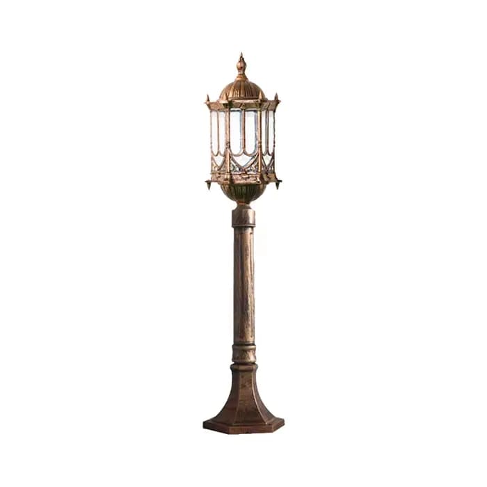 Lampe de jardin antique européenne pour villa, lampadaire de pelouse à haut mât de 80 cm, colonne lumineuse extérieure pour éclairage de jardin