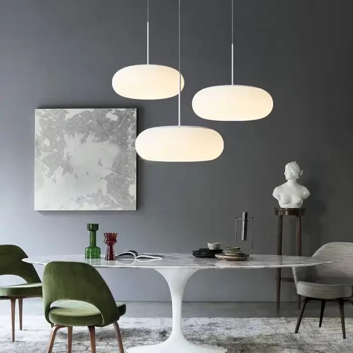 Lampe suspendue à grande boule d'îlot de cuisine, design nordique, luminaire décoratif de plafond, idéal pour un salon ou une salle à manger