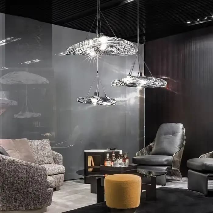 Plafonnier LED Suspendu au Design poumons Moderne, Luminaire Décoratif de Plafond, Idéal pour un Salon, une Salle à Manger, une Chambre à Coucher ou un Bar