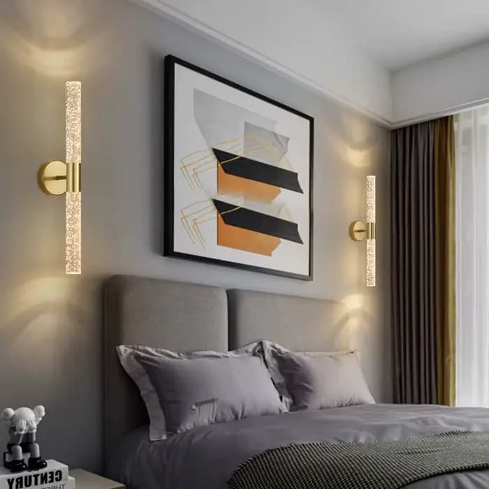 Incentré-Applique Murale LED à Double Tête Moderne, Bulle de Clip, Lumières de Fond, Chambre à Coucher, Salon, Couloir