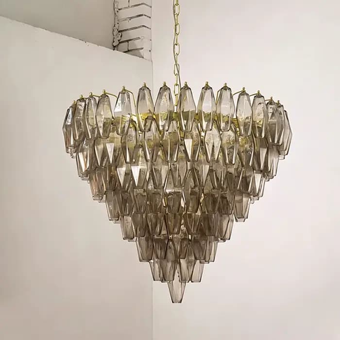 Lustre en verre de Murano de luxe pour villa, salon, salle à manger, escalier, lampe suspendue en verre coloré à plusieurs niveaux, décoration intérieure
