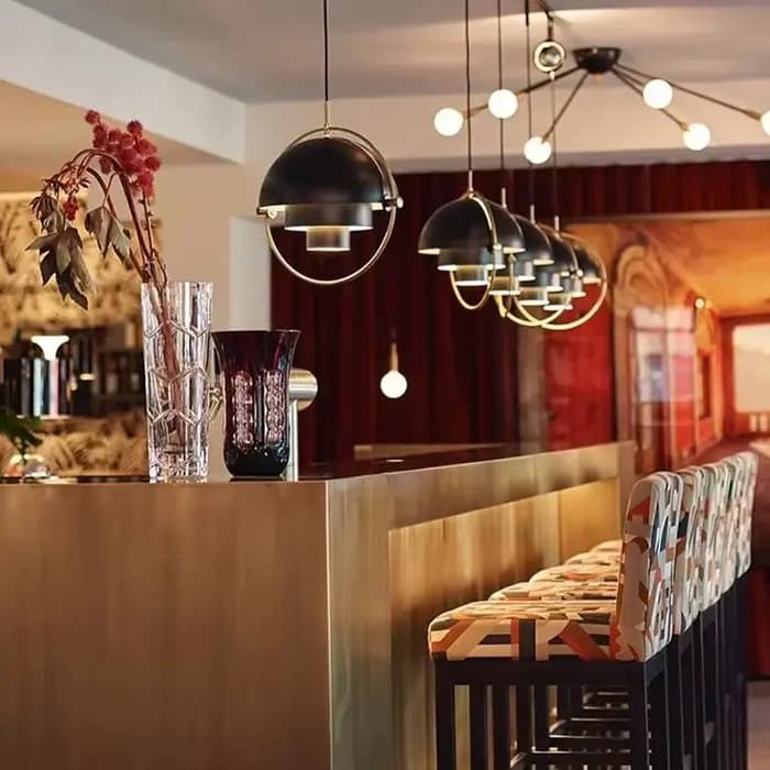 Lampe LED Suspendue en Fer Chromé localité, Luminaire Décoratif d'Nik, Idéal pour une Cuisine ou une Chambre à Coucher