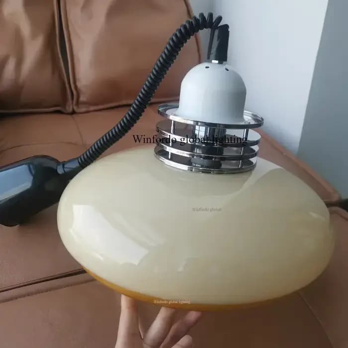 Lampe LED Suspendue Rétractable en Verre au Design Médiéval Rétro, Luminaire Décoratif de Plafond, Idéal pour un Restaurant, un Bar, une Chambre à Coucher ou un Bureau