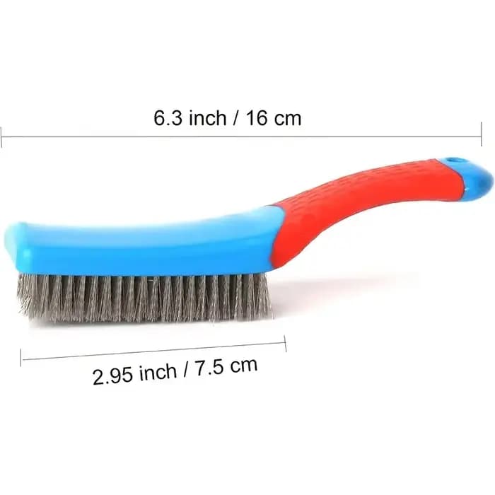Brosse métallique avec poils en acier inoxydable, poignée en plastique, rouille, laitier de blindage, D343, récurage de peinture avec livres profonds