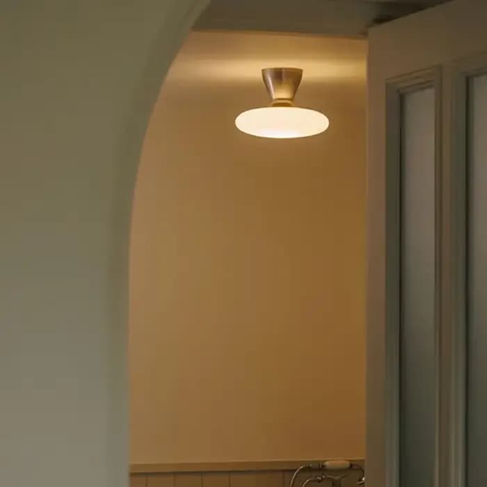 Plafonnier en verre au design moderne, luminaire décoratif d'intérieur, idéal pour un salon, une véranda, un hôtel, un couloir ou une chambre à coucher