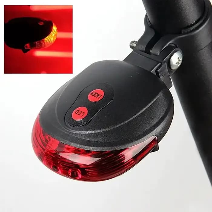 Feu arrière de vélo à 5 LED, lumière Laser pour conduite nocturne, cyclisme en plein air, étanche, f