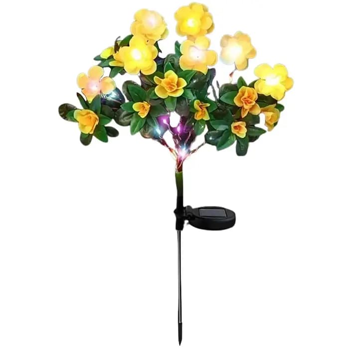 LED lumière solaire étanche azalée fleurs solaires lampe extérieure décorative pour jardin cour pelo