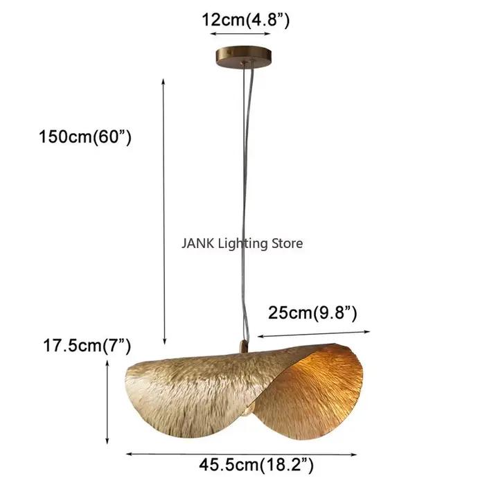 Lampes suspendues LED en forme de carrelage en cuivre, modernes et minimalistes, lampes de chapeau e