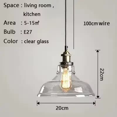 Lampe suspendue en verre de Style rétro nordique, luminaire décoratif d'intérieur, idéal pour un Res