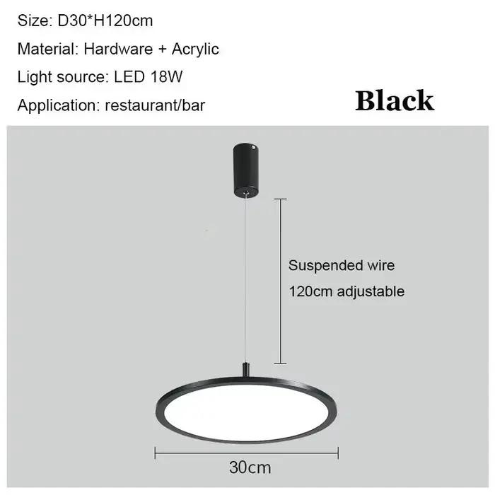 Lampe LED Suspendue au Design Nordique Moderne Minimaliste, Luminaire Décoratif d'Nik, Idéal pour un