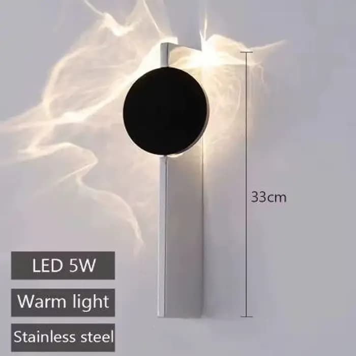 Applique murale LED minimaliste en acier inoxydable, lampe murale d'intérieur moderne pour salon et