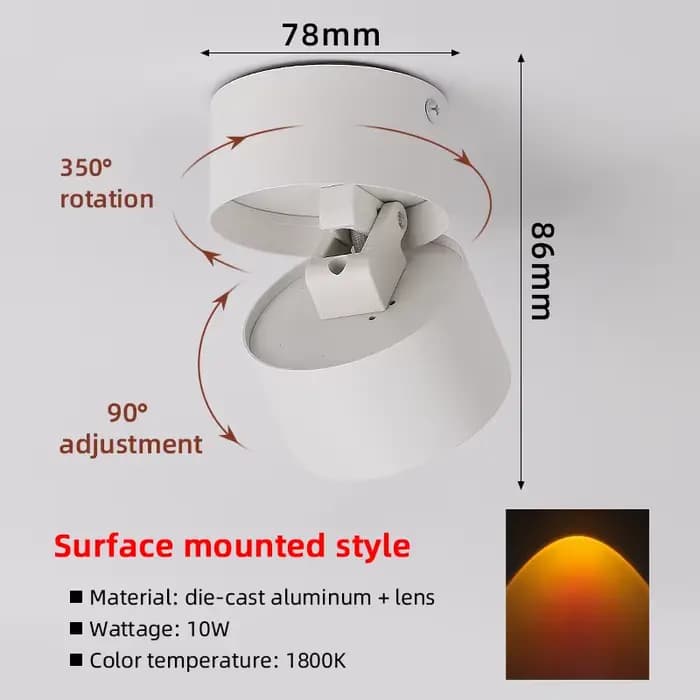 Nouvelle lampe LED encastrée/plaquée au mur pour intérieur, éclairage de plafond pour la décoration