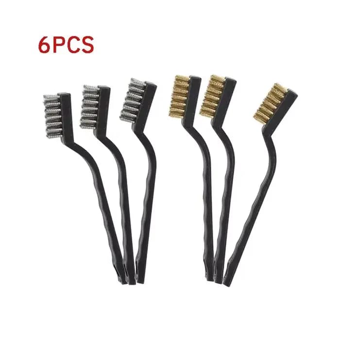 Mini brosse à dents industrielle en fil d'acier et de cuivre, brosse métallique en acier inoxydable,
