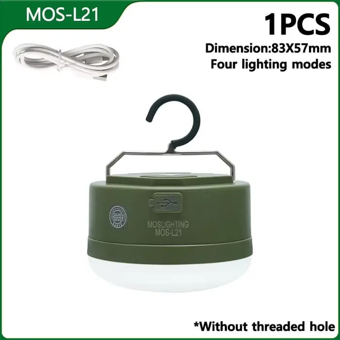 MOSLIGHTING extérieur LED Camping lumière 4 Modes MiNi Portable accrocher tente lampe USB Rechargeab