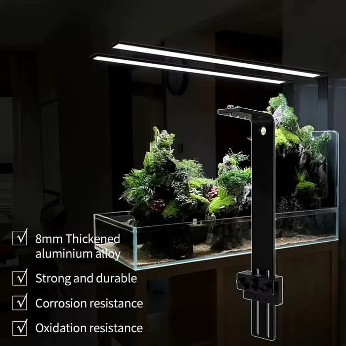Support de lampe d'aquarium en alliage d'aluminium, support de lampe amphibie pour éclairages LED, a