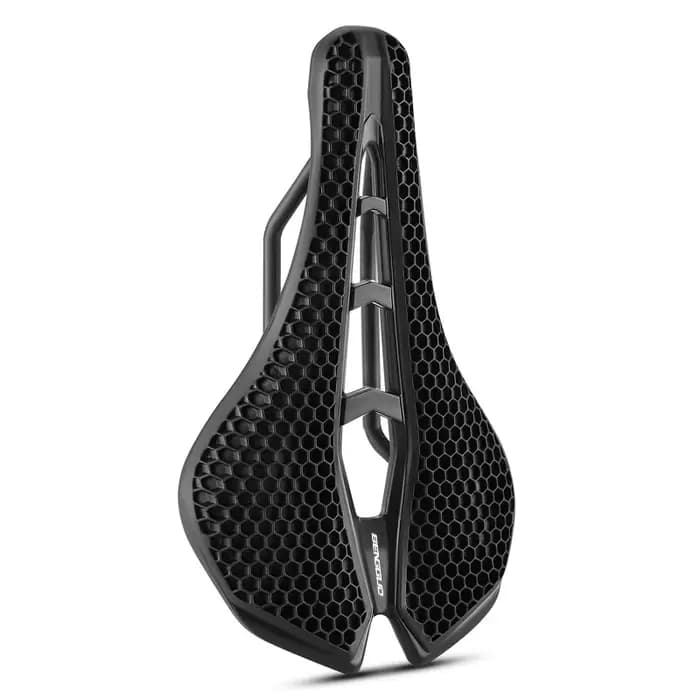 Selle de vélo de route 3D en nid d'abeille, design creux, absorption des chocs, siège confortable po