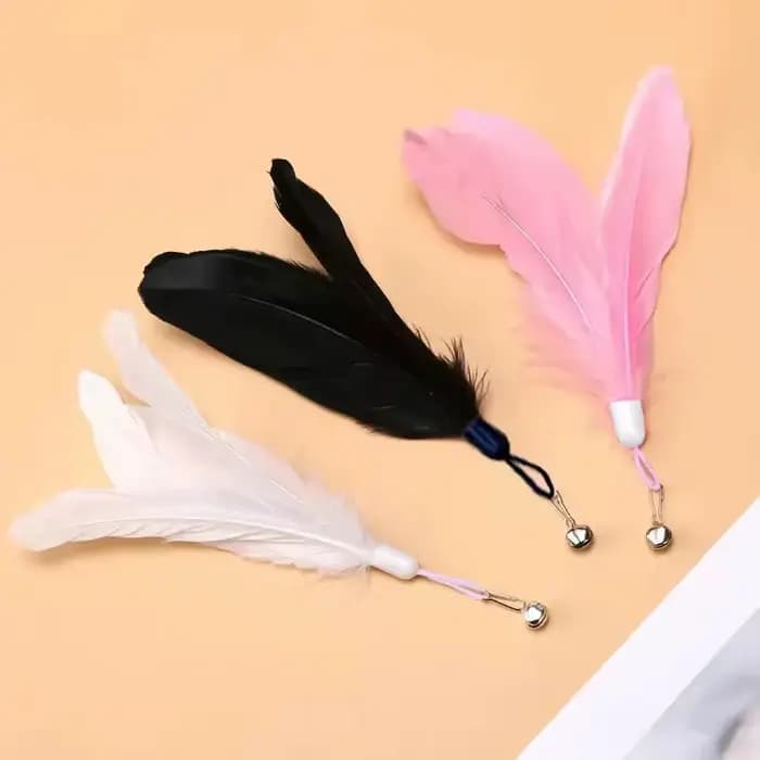 Jouets pour chats, baguette à plumes, jouet interactif pour chaton, avec Super ventouse détachable,