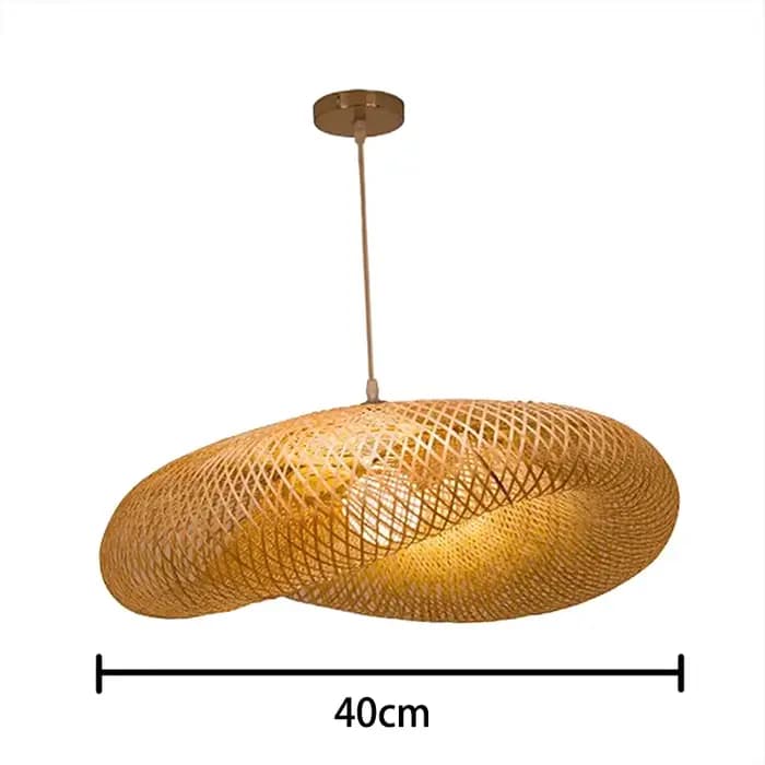 Lampe suspendue en bambou tressé pour salon, salle à manger, salon de thé – Décoration créative en f