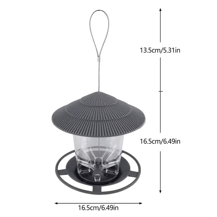 Gazebo de jardin suspendu, mangeoire pour oiseaux sauvages, conteneur extérieur avec corde suspendue