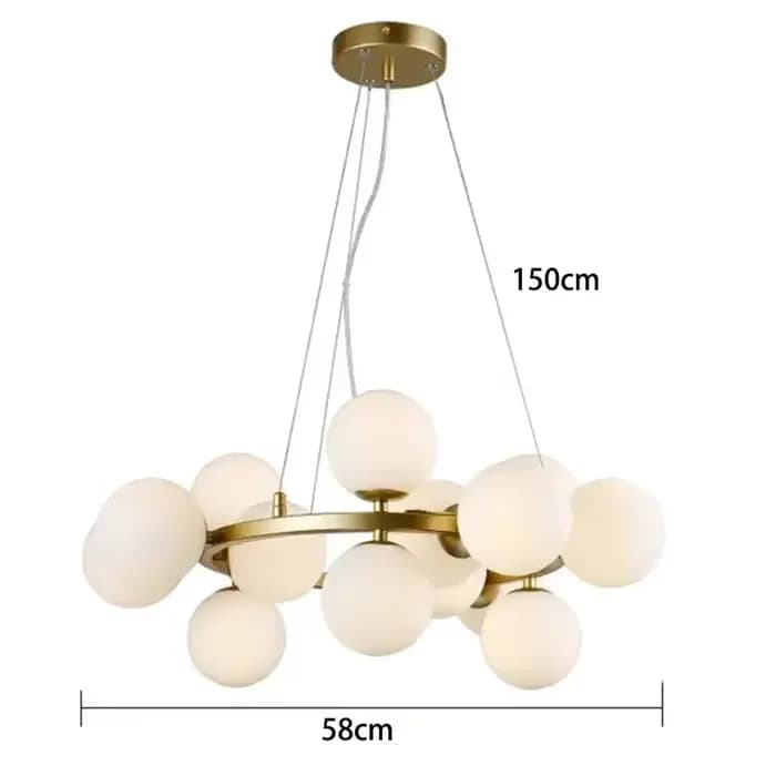 Lampe Led suspendue moderne en verre, luminaire décoratif d'intérieur, idéal pour un salon ou une sa