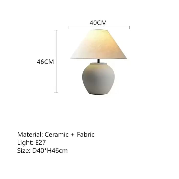 Wabi Sabi lampe de Table en céramique rétro abat-jour en tissu salon chambre décor à la maison lampa