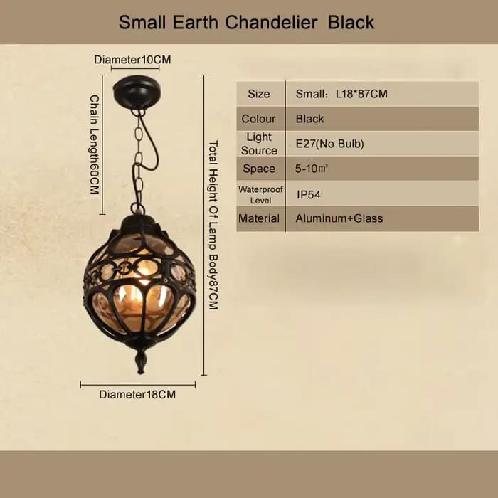 Lampes suspendues imperméables extérieures européennes rétro balcon couloir allée cadre de raisin lu