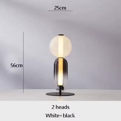 Lampe autoportante en verre de style nordique, design minimaliste, design luxueux, en frêne, luminai