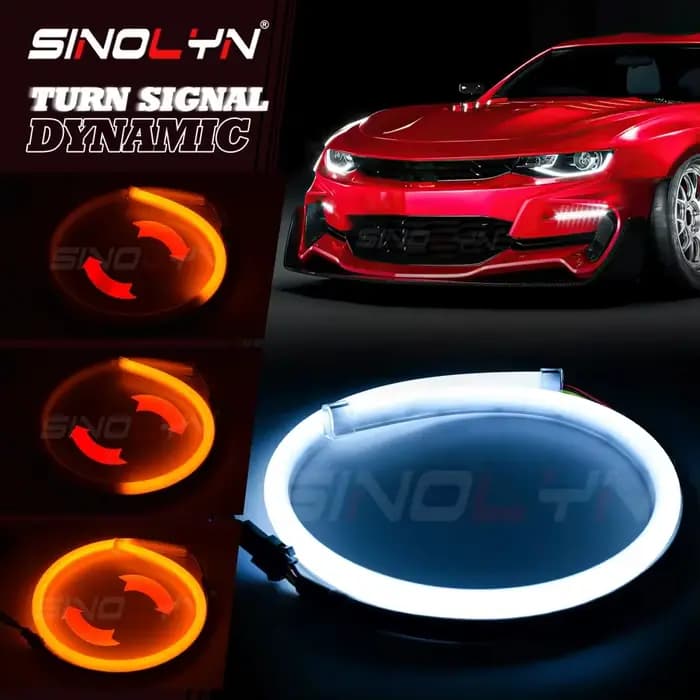 Clignotants dynamiques à LED, bandes séquentielles, DRL, bande flexible pour voitures, moto, lumière