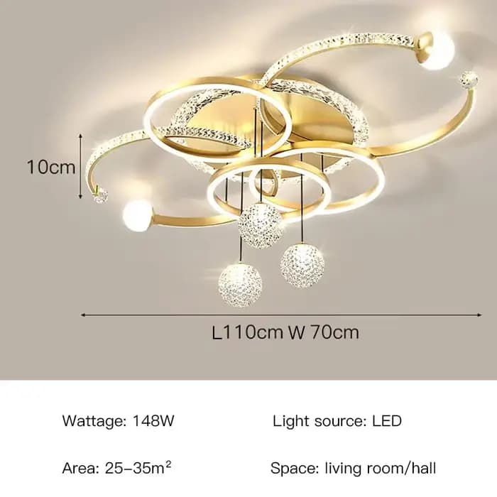 Plafond moderne à LEDs de luxe lustres lampes Design créatif Suspension lampes suspendues articles d