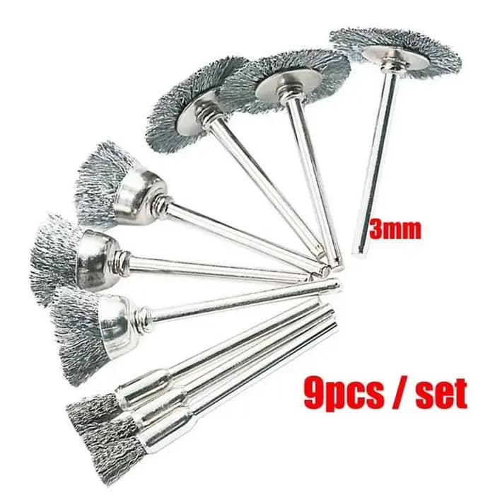 Brosse métallique en acier pour Dremel, outil lointain, peinture, élimination de la rouille, polissa