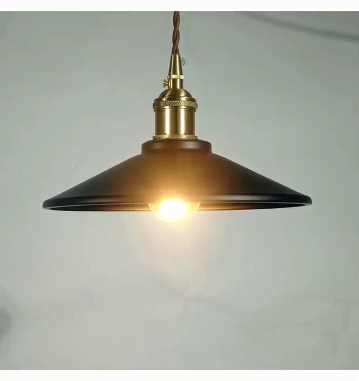 Plafonnier Suspendu en Laiton de Style Industriel, Luminaire Décoratif d'Nik, Rétro Américain, Nordi