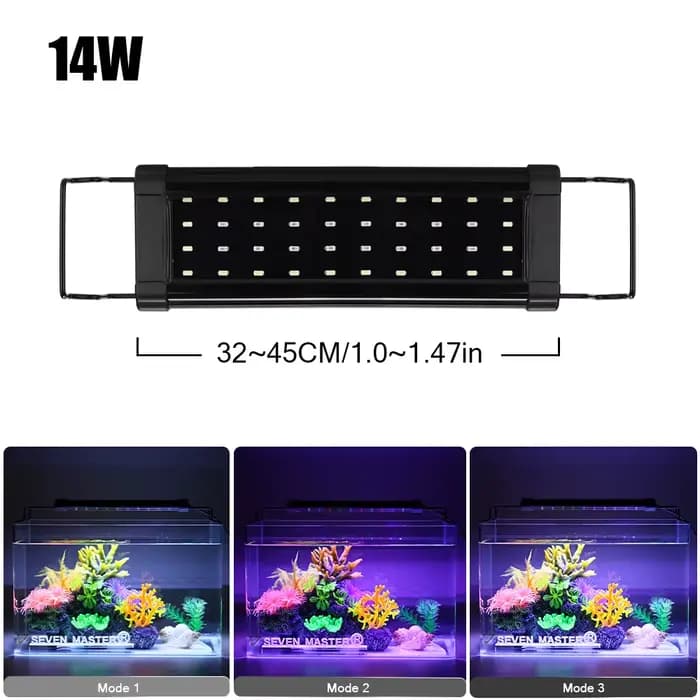 Lampe d'aquarium en alliage d'aluminium pour plantes, support de réservoir de poisson, lumières à Cl