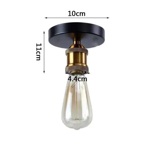 Plafonnier semi-encastré, cadre en métal industriel rétro, lampes pour porche, couloir, cuisine, lum