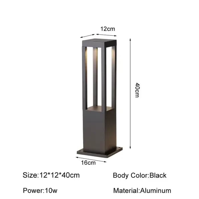 Lampes de jardin LED modernes 10W, éclairage extérieur IP65 étanche en aluminium, éclairage paysager