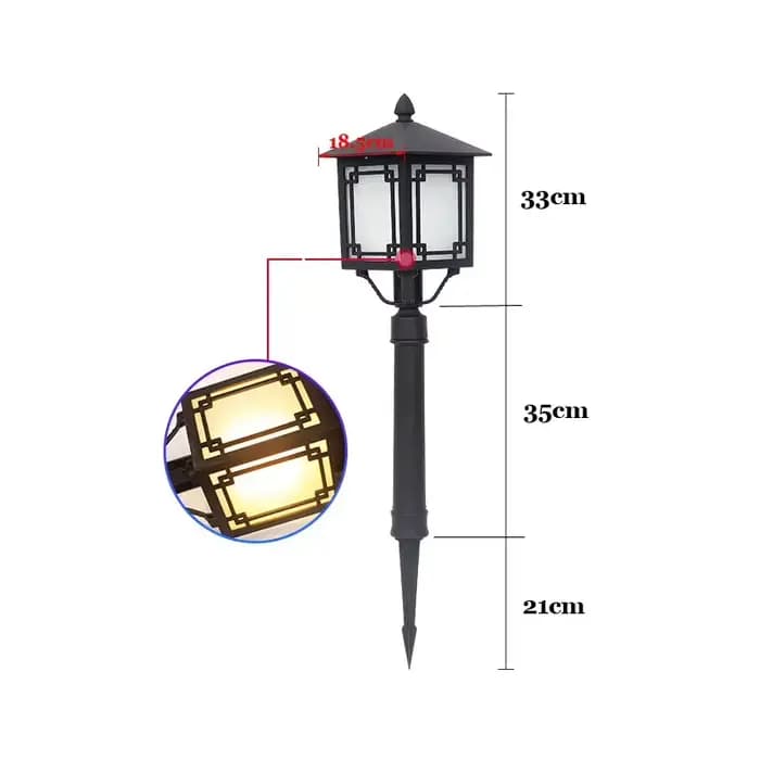 Lumière de jardin extérieure étanche jardin chemin lumière paysage lampe porte colonne Patio cour al