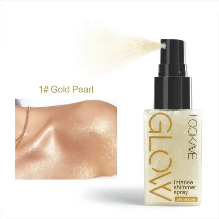 Spray d'huile scintillante nacrée, brillant durable, Contour du Bronze doré, éclaircissant pour le v