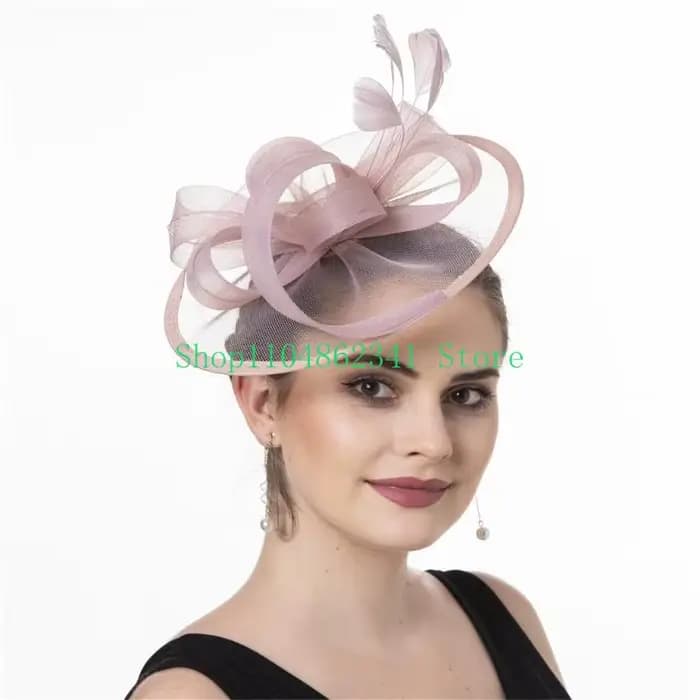 Pince à cheveux fascinateur en plumes, pour voyage, ornement de cheveux en maille légère pour mariag