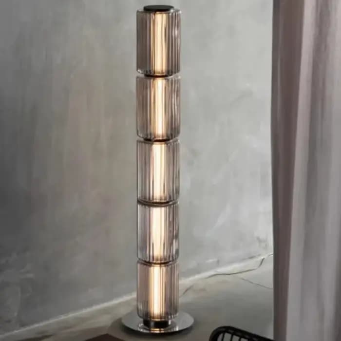 Lampadaire colonne de luxe lampadaire colonne en verre moderne pour intérieur salon canapé chambre lampe sur pied en verre d'art design