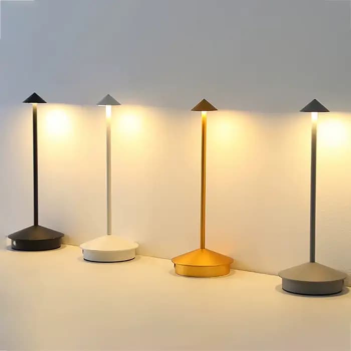 Lampe de table rechargeable pour hôtel, lampe de table LED tactile créative pour salle à manger, bar, café, lampe de table Pina pro, lampe de bureau décorative