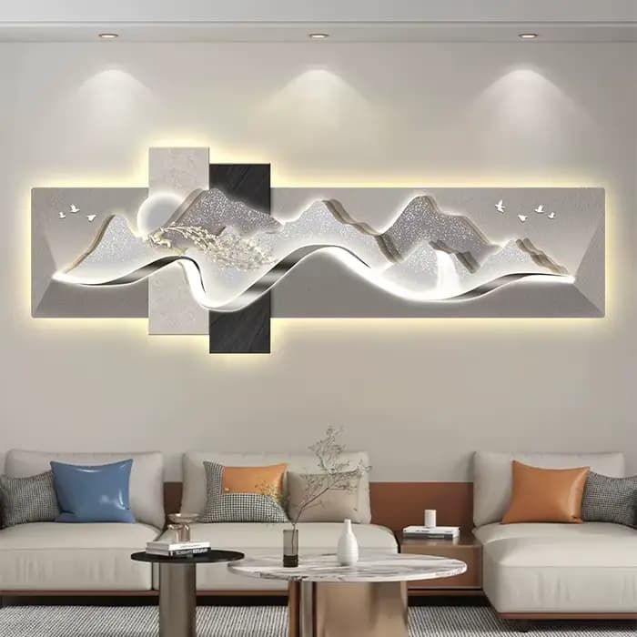 Décoration LED d'entrée moderne avec un support, décoration de maison, chambres principales et invites, chambres à coucher, couloirs, canapés, arrière-plans, appliques murales