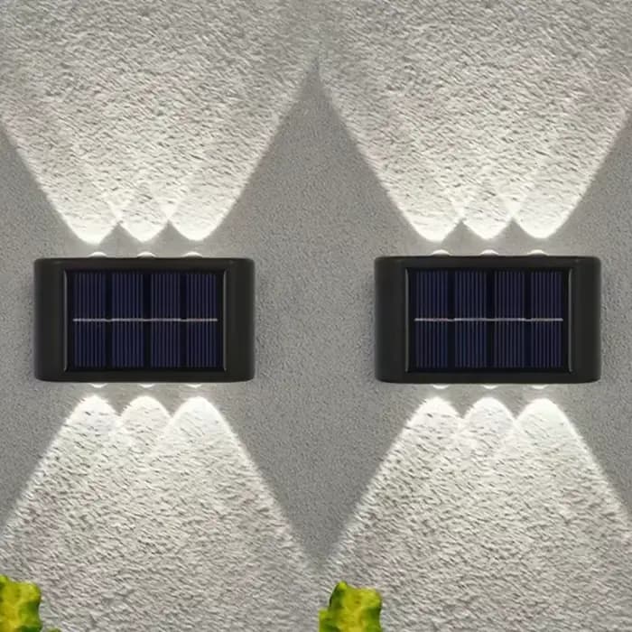 Lampe murale solaire LED extérieure étanche, allumage automatique du crépuscule à l'aube, pour clôture, jardin, cour, porche, allée, patio, décoration de la maison